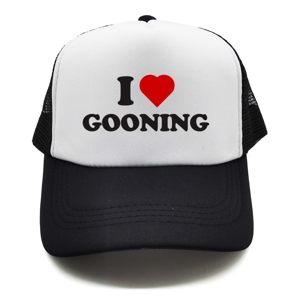 Trucker Cap Mesh - ตลก I Love Gooning เบสบอลหมวกฤดูร้อนผู้ชายตาข่ายสุทธิหมวกอารมณ์ขัน Trucker