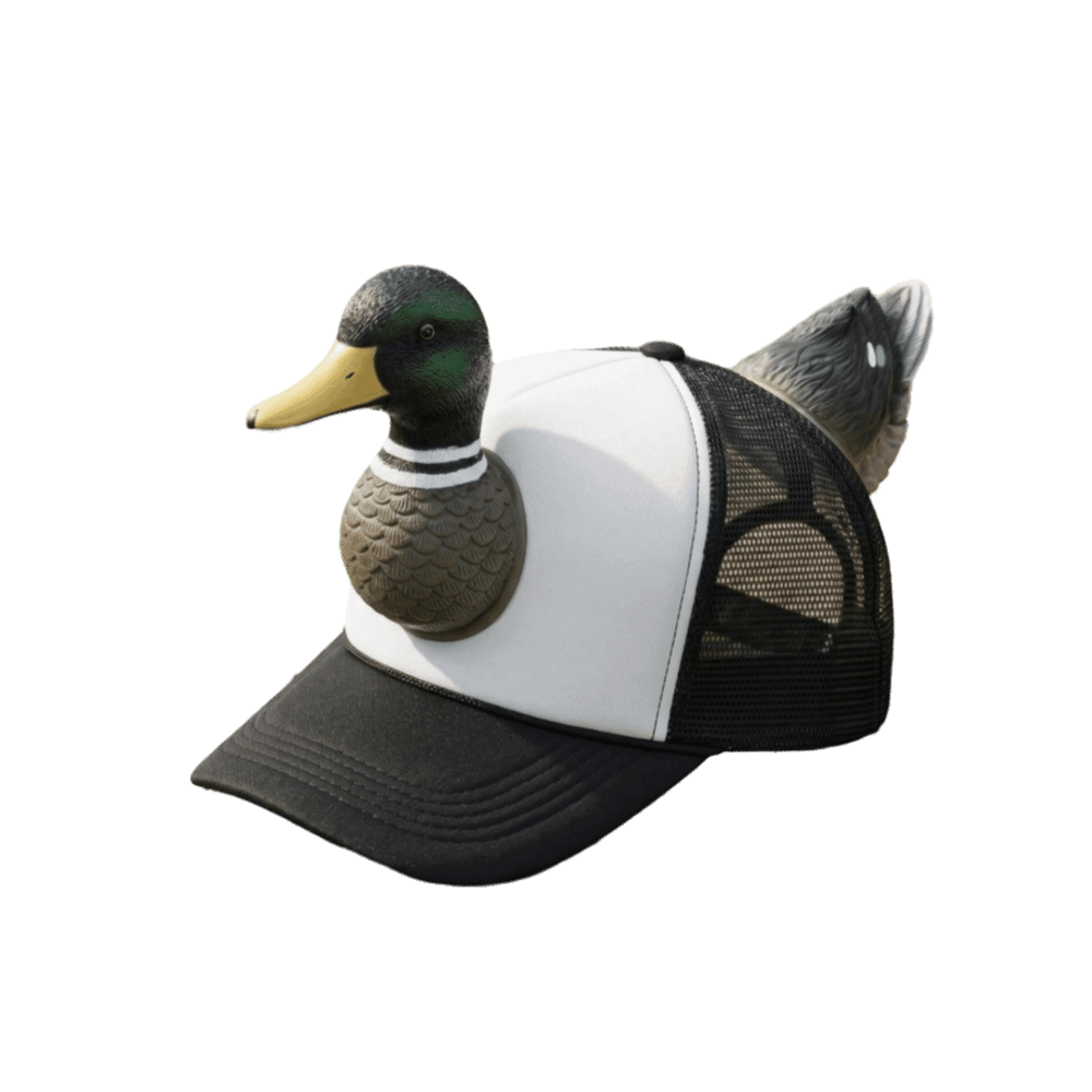 Trucker Cap Mesh - หมวกเบสบอลตาข่ายลายเป็ด 3 มิติ ตลกๆ ปรับขนาดได้ ปีกกว้าง