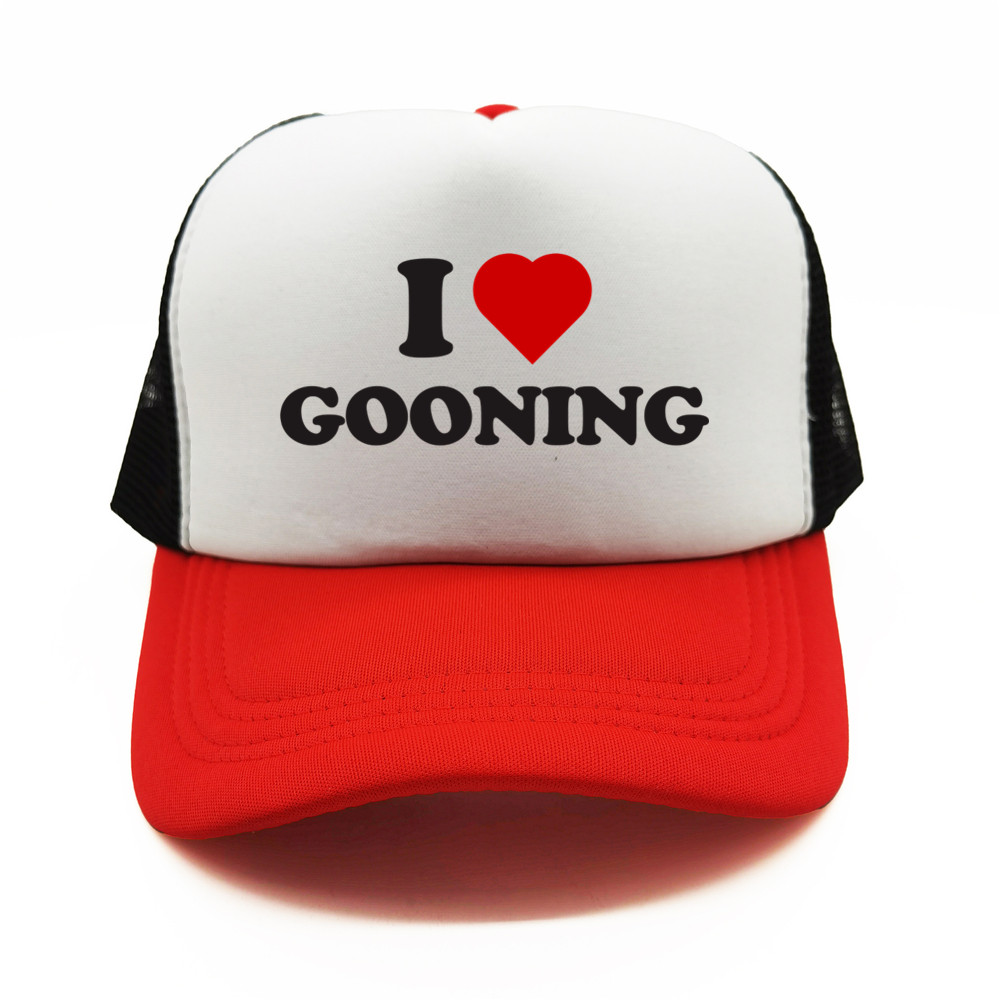 ตลก I Love Gooning เบสบอลหมวกฤ - Trucker Cap Mesh บทวิจารณ์และราคา