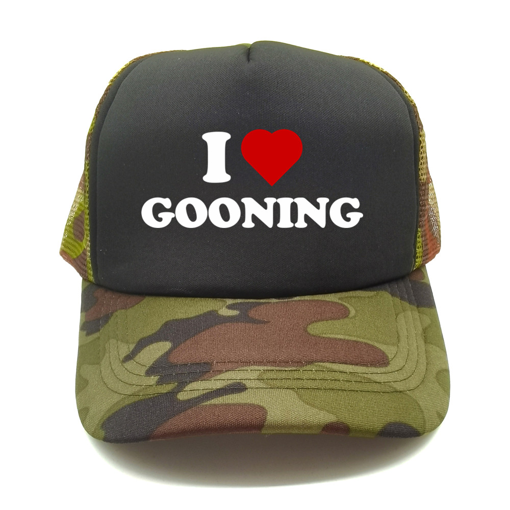 ตลก I Love Gooning เบสบอลหมวกฤ - Trucker Cap Mesh บทวิจารณ์และราคา