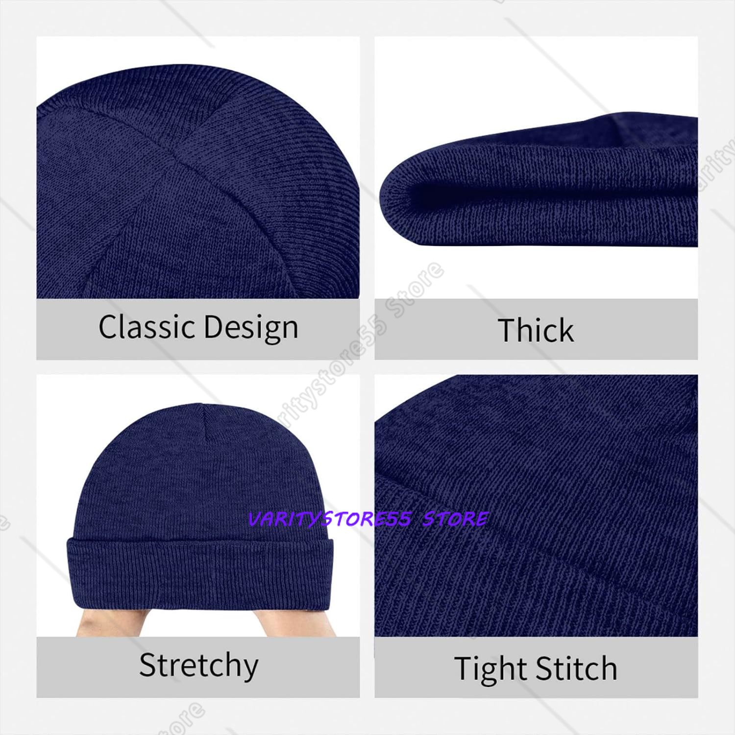 หมวกบีนนี่ลายกุหลาบหลากสี สำหร - Beanie Cuffed Knit บทวิจารณ์และราคา
