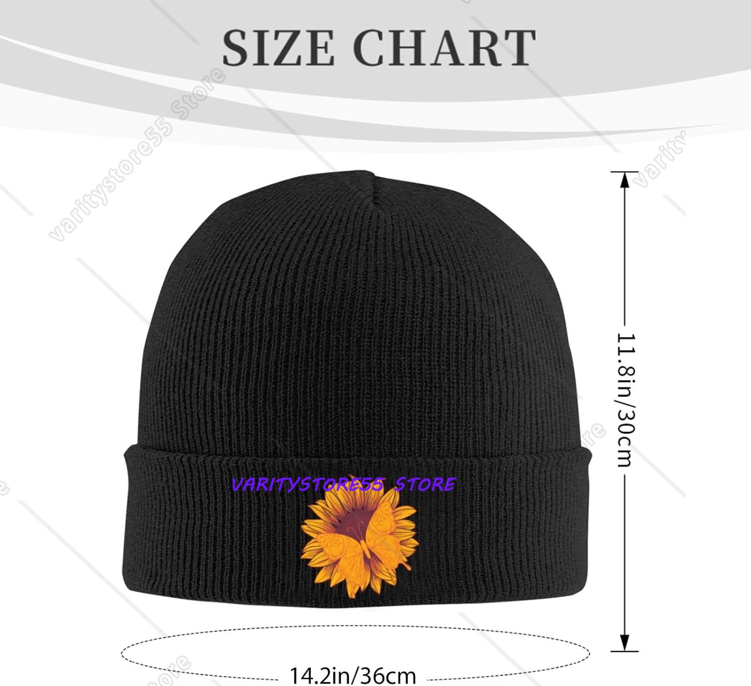 หมวกบีนนี่ถักลายดอกทานตะวันและ - Beanie Cuffed Knit บทวิจารณ์และราคา
